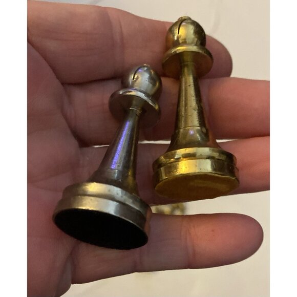 Vtg Solid Metal Incomplete 25 Chess Pieces For Mixed Media, Art, AS IS Repurpose - Picture 8 of 16